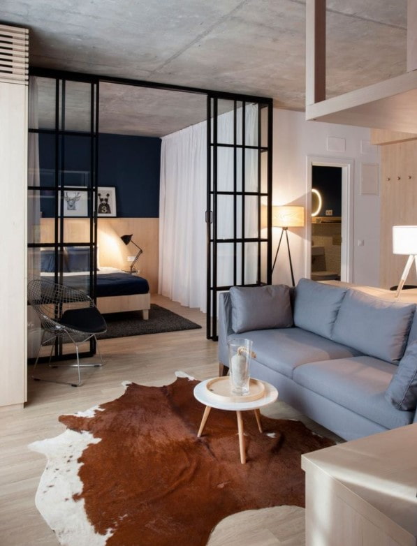 glass partitions in the interior glass partitions in the interior