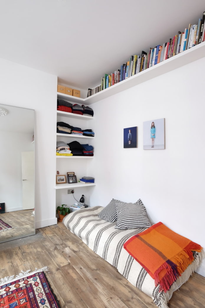 Shelves under the ceiling Shelves under the ceiling