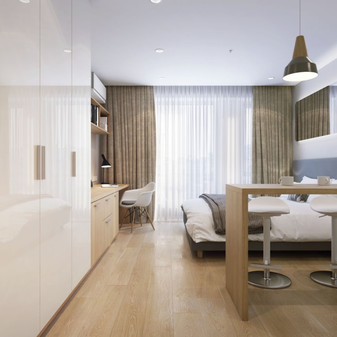 bedroom in a euro-apartment