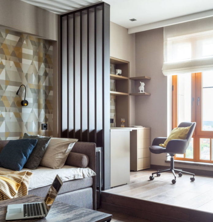 study in the living room