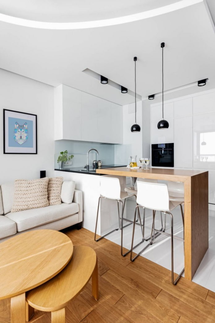 bar counter in a modern interior