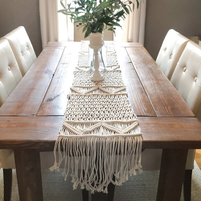 macrame table runner