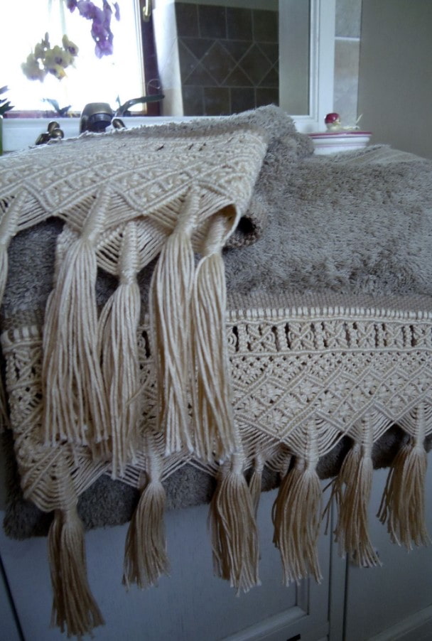 decorate a macrame blanket