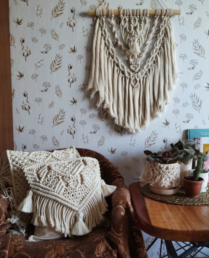 macrame in the interior
