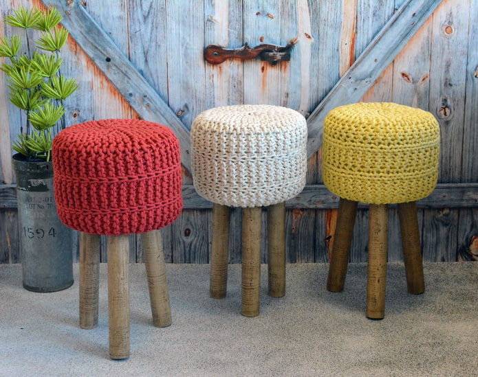 macrame stools
