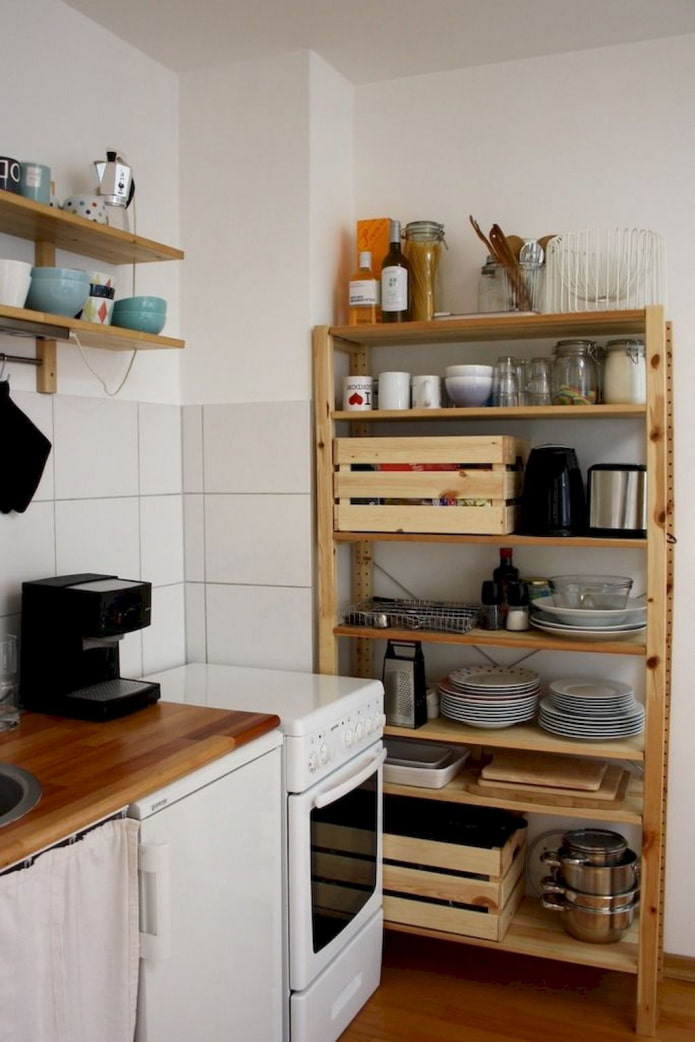 Wooden shelving Wooden shelving