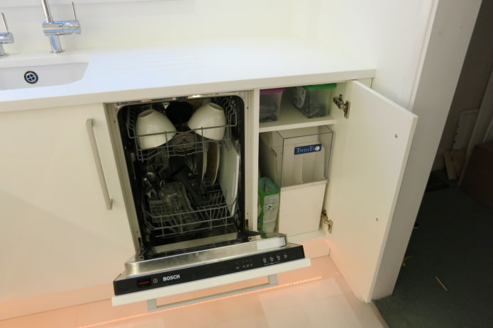 Dishwasher in a cabinet Dishwasher in a cabinet