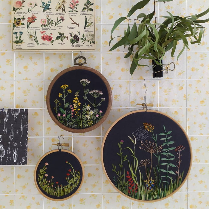 Embroidery in the interior