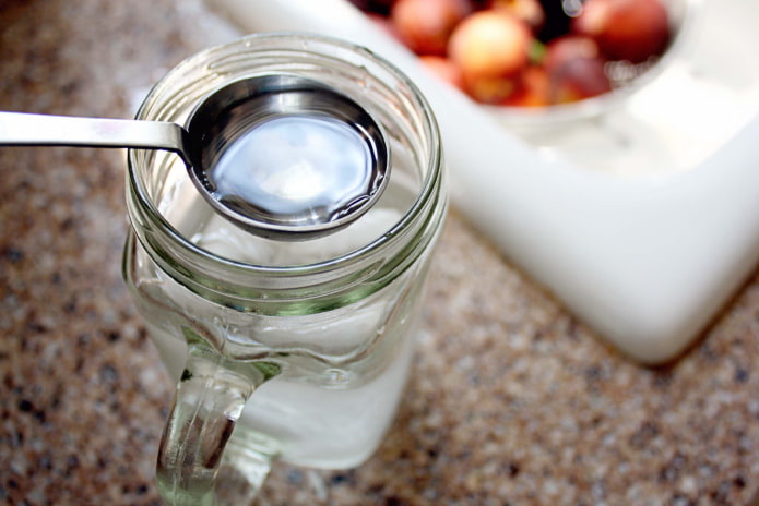 Vinegar in a wide jar