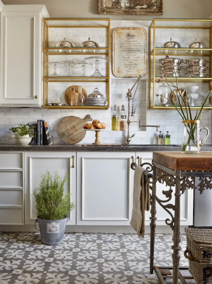 modern kitchen in vintage style