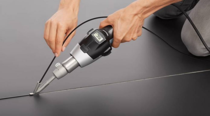 Working with a hairdryer Working with a hairdryer