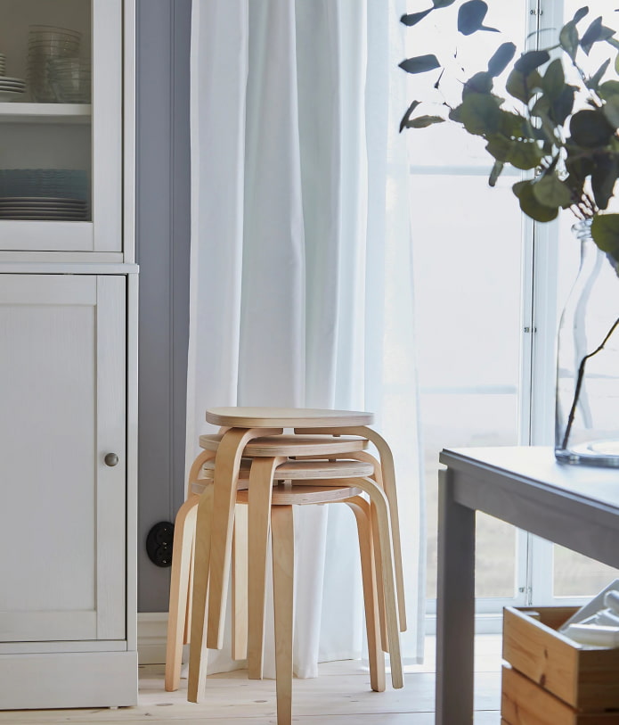 A stack of stools A stack of stools