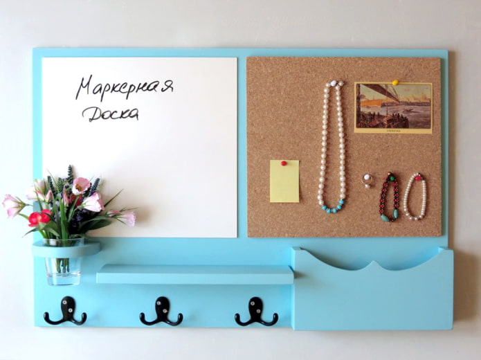 Whiteboard with shelves and whiteboards