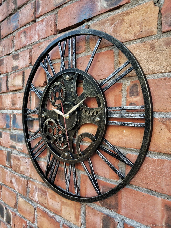 wrought iron clock in loft style wrought iron clock in loft style