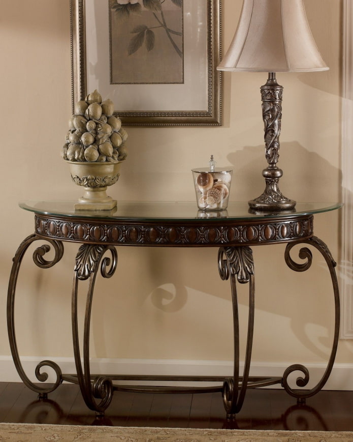 forged console in a semicircle forged console in a semicircle