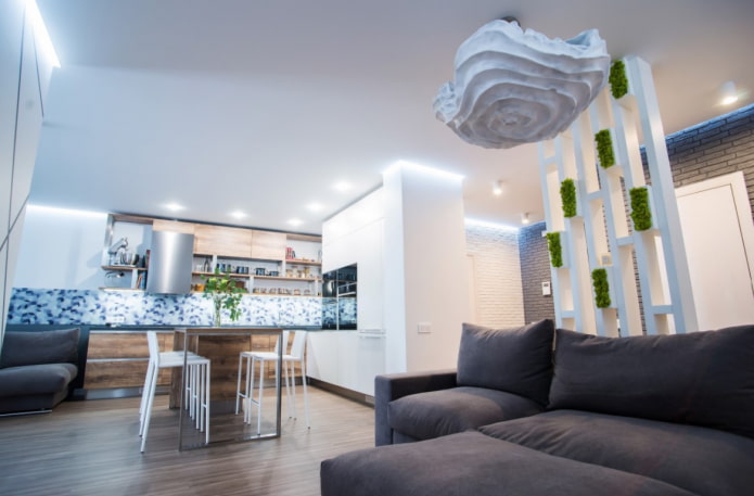 furniture with moss decor