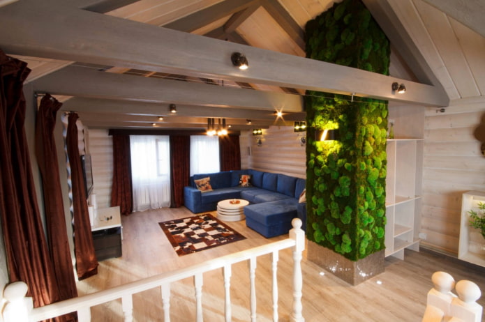 beat the column in the interior