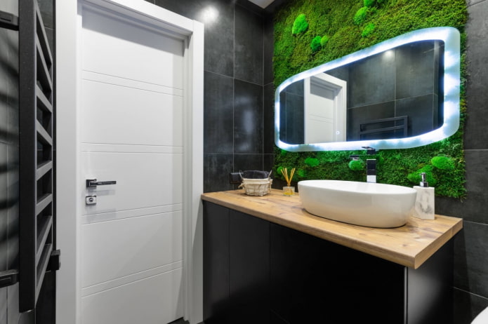 decoration of the area with a sink in the bathroom