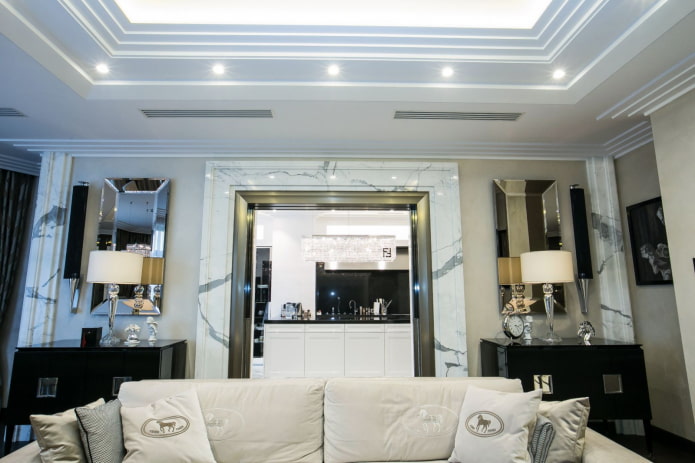 doorway decoration with marble