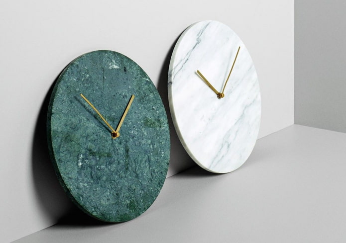 marbled wall clock