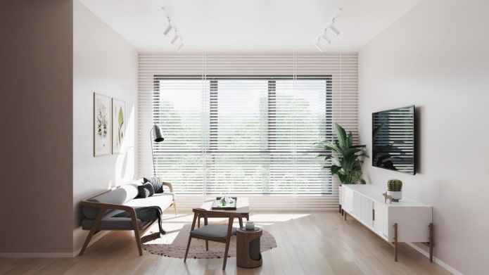 interior with white walls