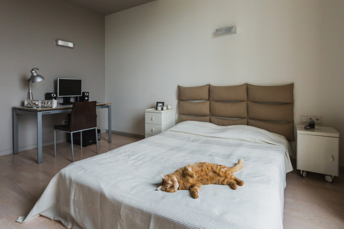 Soft headboard made of pillows Soft headboard made of pillows