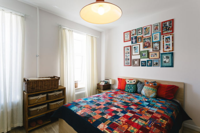 Baskets on the nightstand