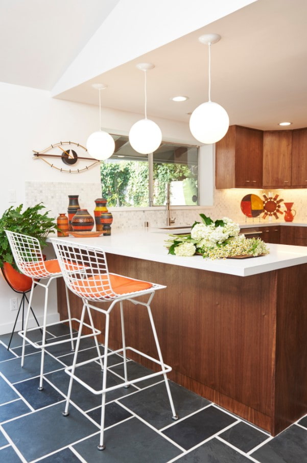 kitchen design with a bar