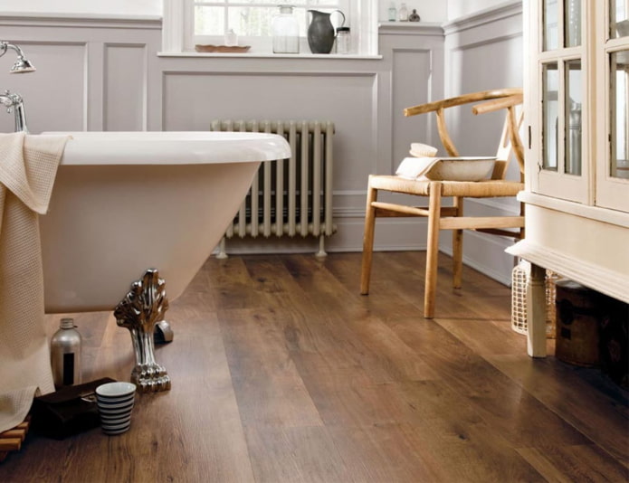 linoleum in the bathroom