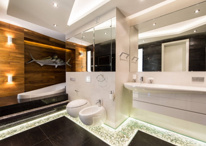 bathroom floor lighting