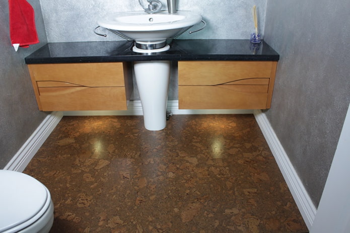 cork floor for bathroom