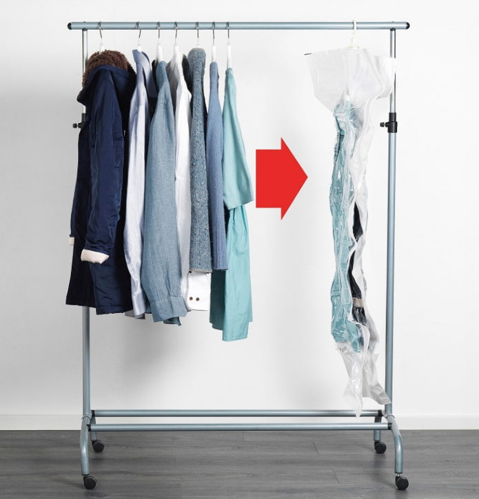 Reducing the volume of clothing Reducing the volume of clothing