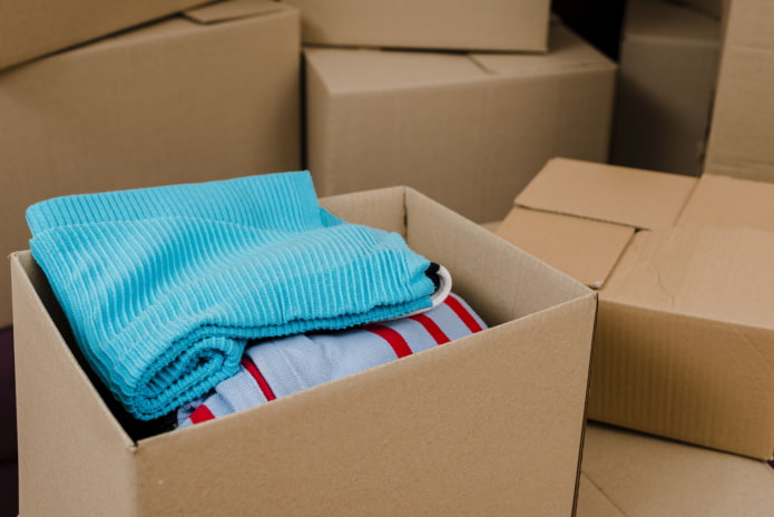 Clothes in a box Clothes in a box