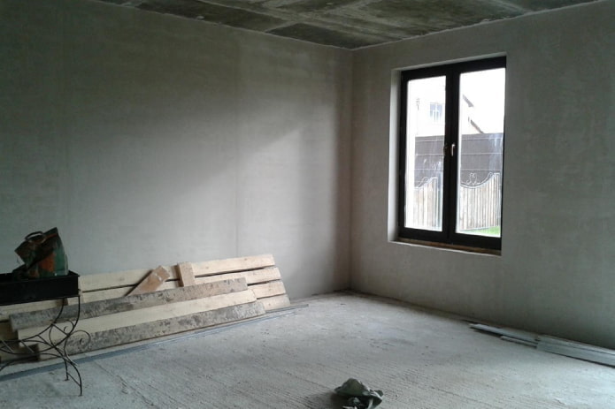 rough kitchen finish