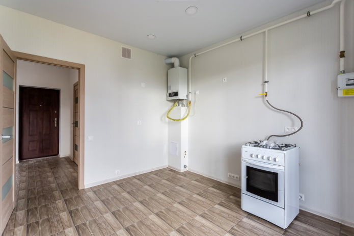 fine finish of the kitchen