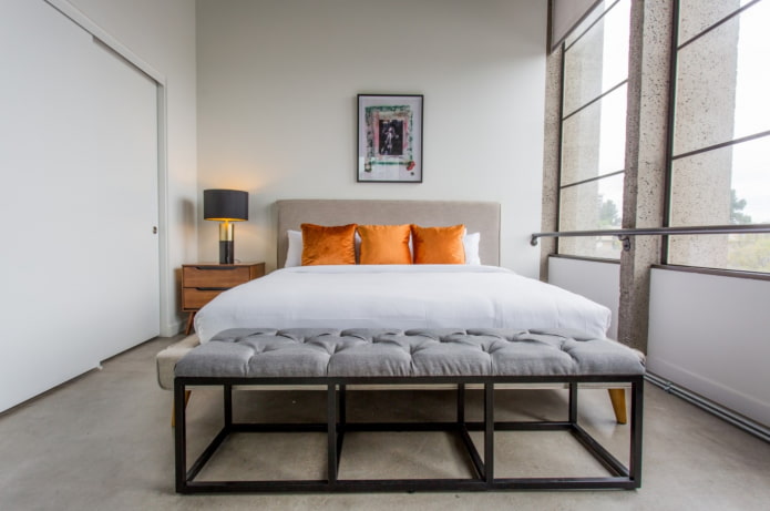 self-leveling floor in the bedroom