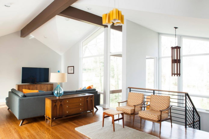 home interior in retro style