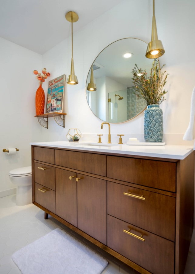 bathroom in retro style