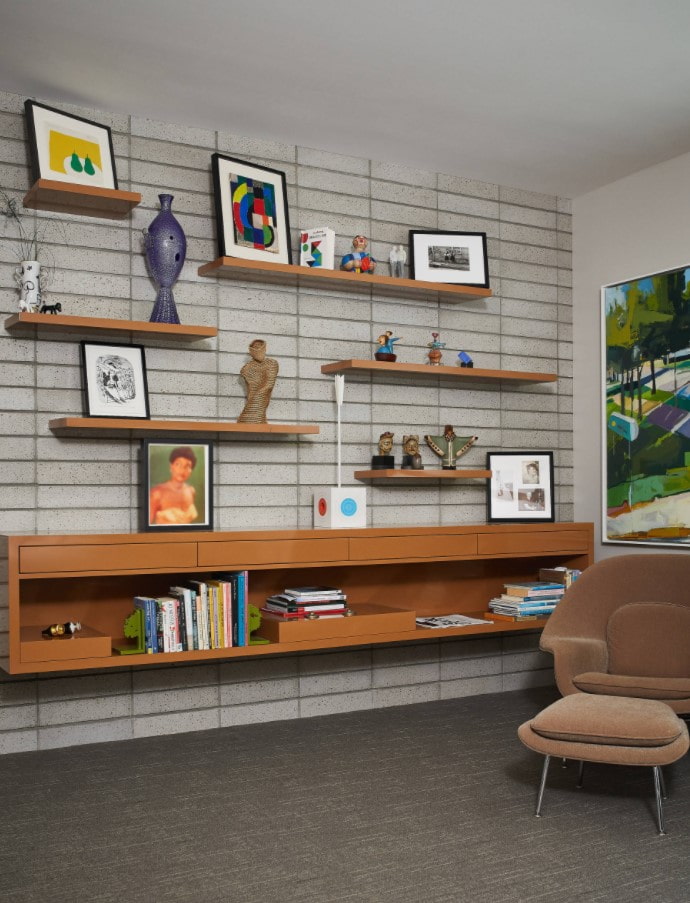 living room in retro style