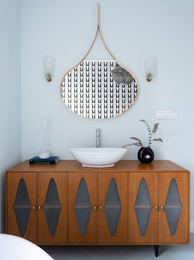 retro mirror in the interior