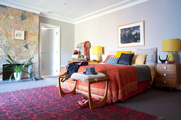 interior decor in retro style