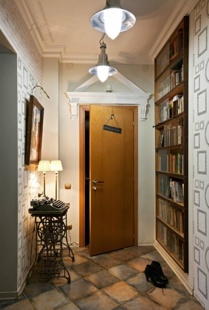 hallway in retro style