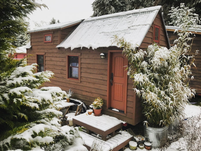 Tiny Tack House in winter Tiny Tack House in winter