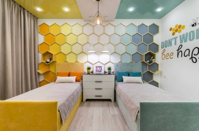 bedroom for children of different sexes
