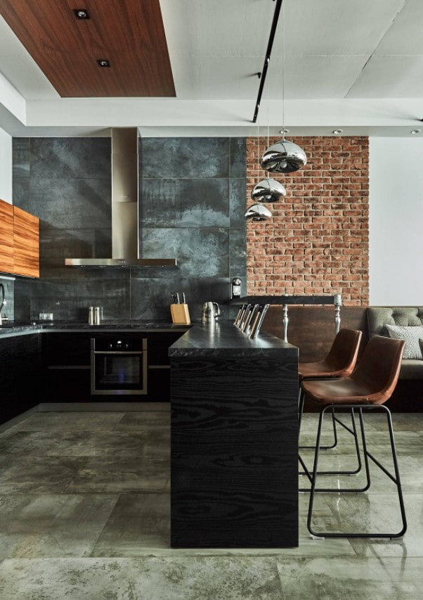 loft-style kitchen-living room