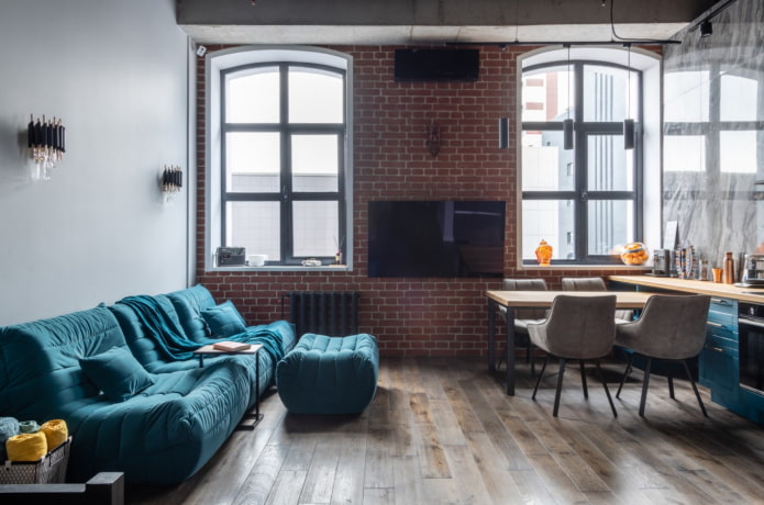 kitchen-living room without zoning