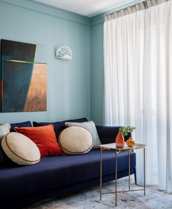 cushions on the sofa in the living room