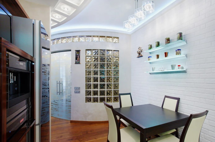 glass blocks in the interior