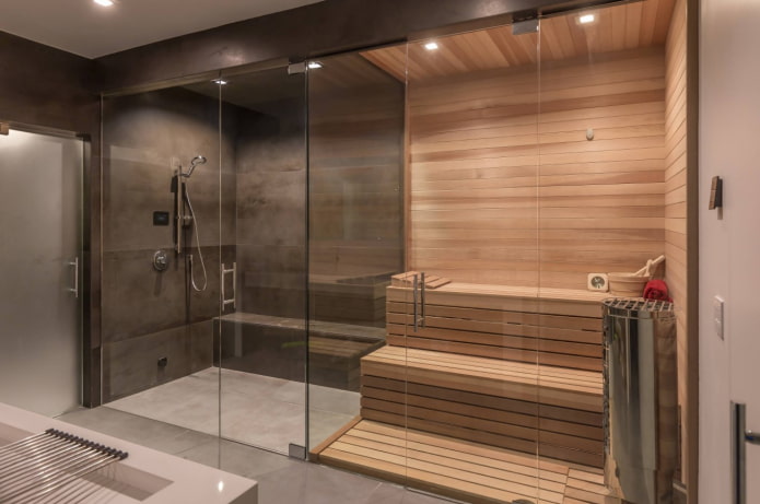 finishing of the steam room and washroom finishing of the steam room and washroom