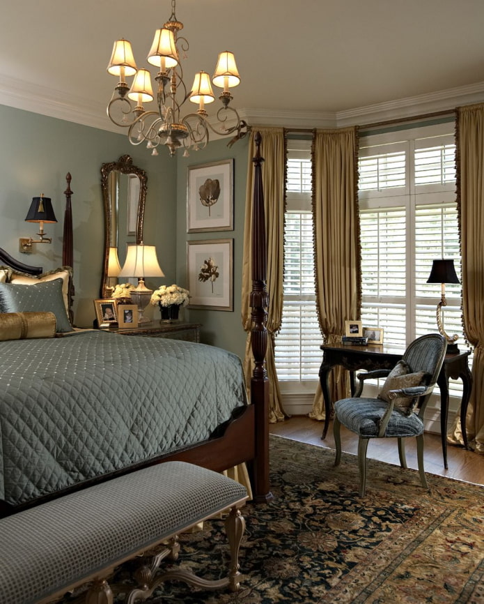 british style bedroom